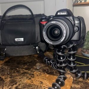 D40 Nikon Camera with case and tripod